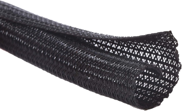Alex Tech Self-Closing Cable Sleeve 13mm x 3.1m (Woven Cable Wrap) (Cuttable Cable Protector for TV, PC & Car – Heat Resistant & Bite Proof against Cats.)