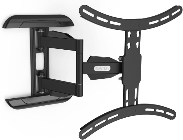 Hama TV Wall Mount Swivel & Tilt for 32-65 Inch TVs (Fullmotion) (Extendable up to 40.7 cm – VESA 400x400, 35 kg load capacity – Incl. Fischer plugs & 10-year warranty.)