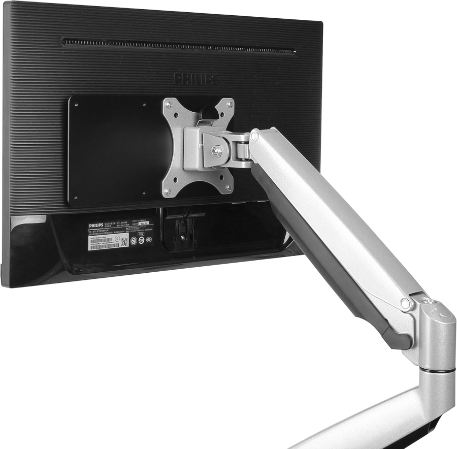 Aisens MPC01-055 VESA Mount for Mini PC, NUC & Mac Mini (Black) (Space-saving Steel & Aluminum Adapter Plate for VESA 75x75 / 100x100 mm)