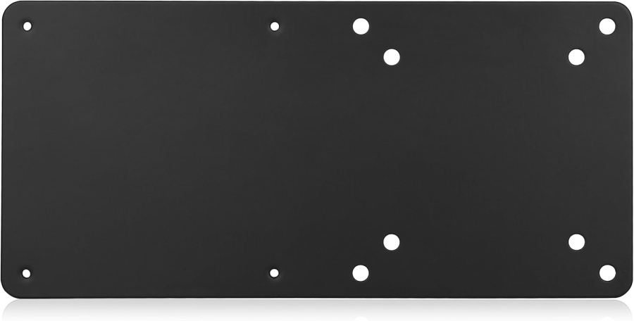 Aisens MPC01-055 VESA Mount for Mini PC, NUC & Mac Mini (Black) (Space-saving Steel & Aluminum Adapter Plate for VESA 75x75 / 100x100 mm)