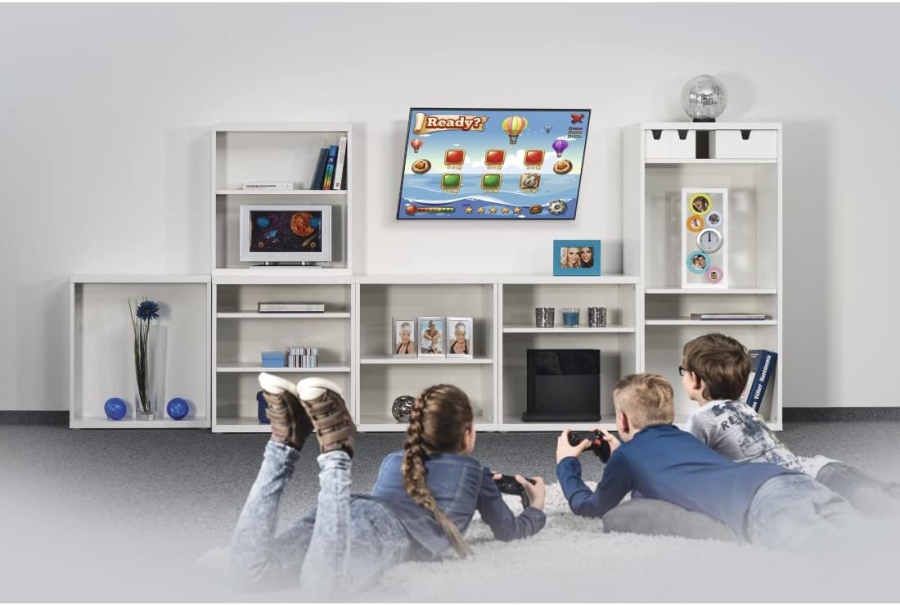 Hama TV Wall Mount Tiltable for 32-75 Inch TVs (VESA 400x400) (Ultra-flat TV bracket (2.4 cm wall clearance) – Continuously 10° tiltable, up to 35 kg load capacity.)