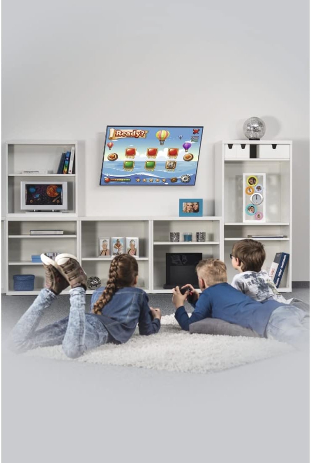 Hama TV Wall Mount Tiltable for 32-75 Inch TVs (VESA 400x400) (Ultra-flat TV bracket (2.4 cm wall clearance) – Continuously 10° tiltable, up to 35 kg load capacity.)