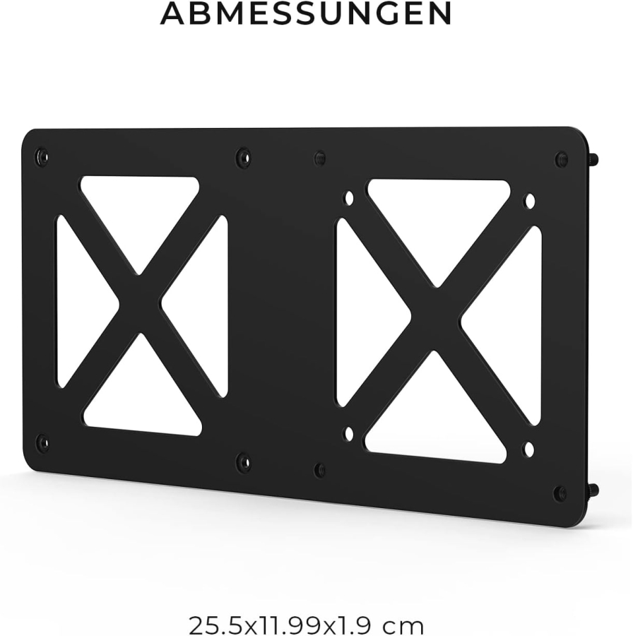 HumanCentric VESA Extension Plate for Intel NUC Mini PC (Monitor Arm Mounting) (Adapter plate for mounting the NUC behind the monitor – VESA 75x75 & 100x100 mm)