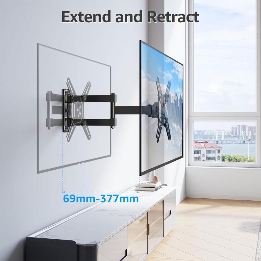 MOUNTUP TV Wall Mount: 180° Rotation for Portrait & Landscape Format