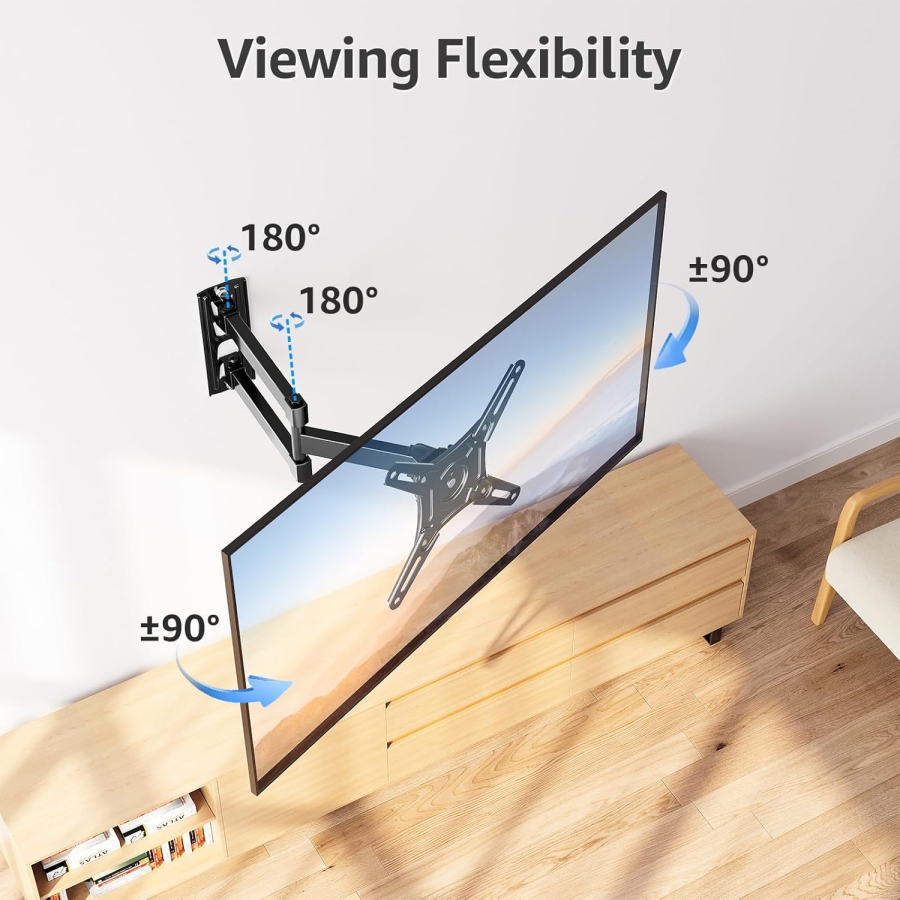 MOUNTUP TV Wall Mount: 180° Rotation for Portrait & Landscape Format