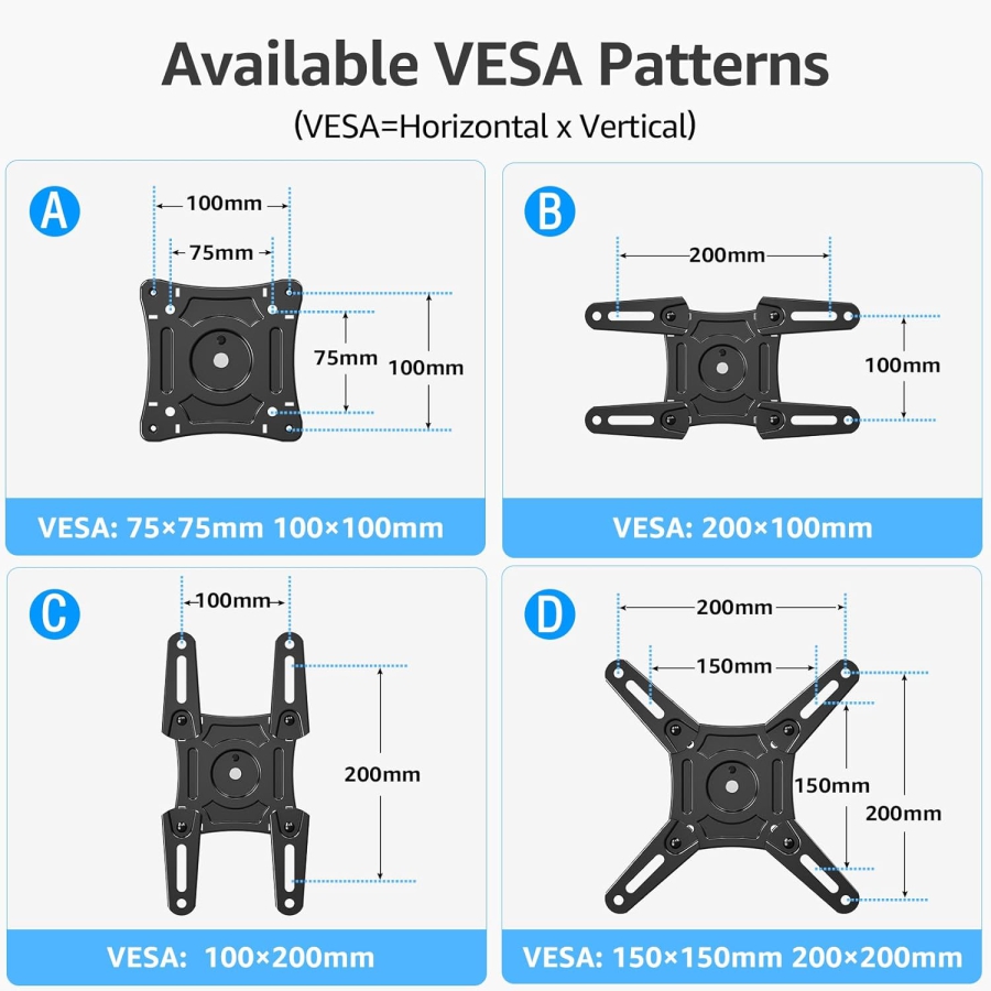 MOUNTUP TV Wall Mount: 180° Rotation for Portrait & Landscape Format