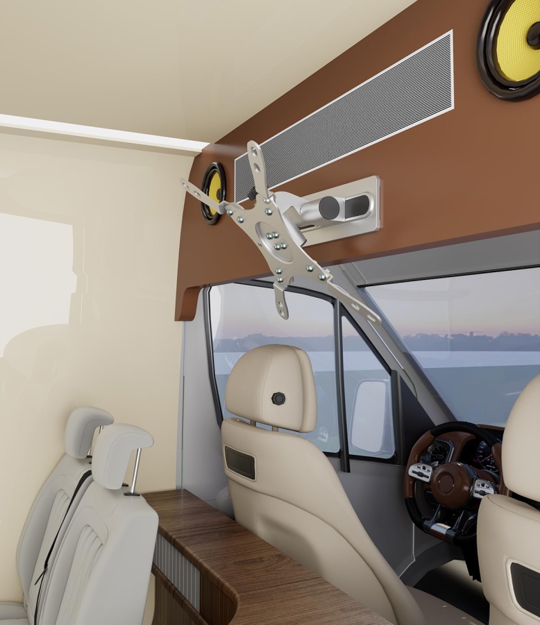 My Wall TV Wall Mount for Motorhomes & Caravans (HC2-1L) – Lockable & Vibration Dampened (Secure Hold While Driving: Lockable, Swivel & Tilt – Up to 15 kg – 20-Year Warranty.)
