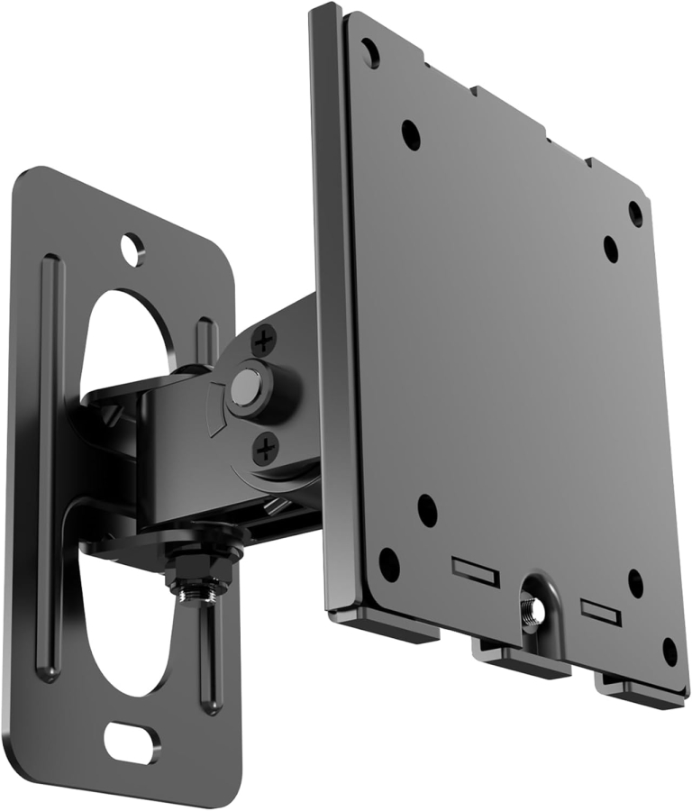PUTORSEN Heavy Duty Monitor Wall Mount for 17-49 Inch Screens (Load capacity up to 20 kg – Tilt, Swivel & 360° Rotation – Ultra-slim design for VESA 75/100)