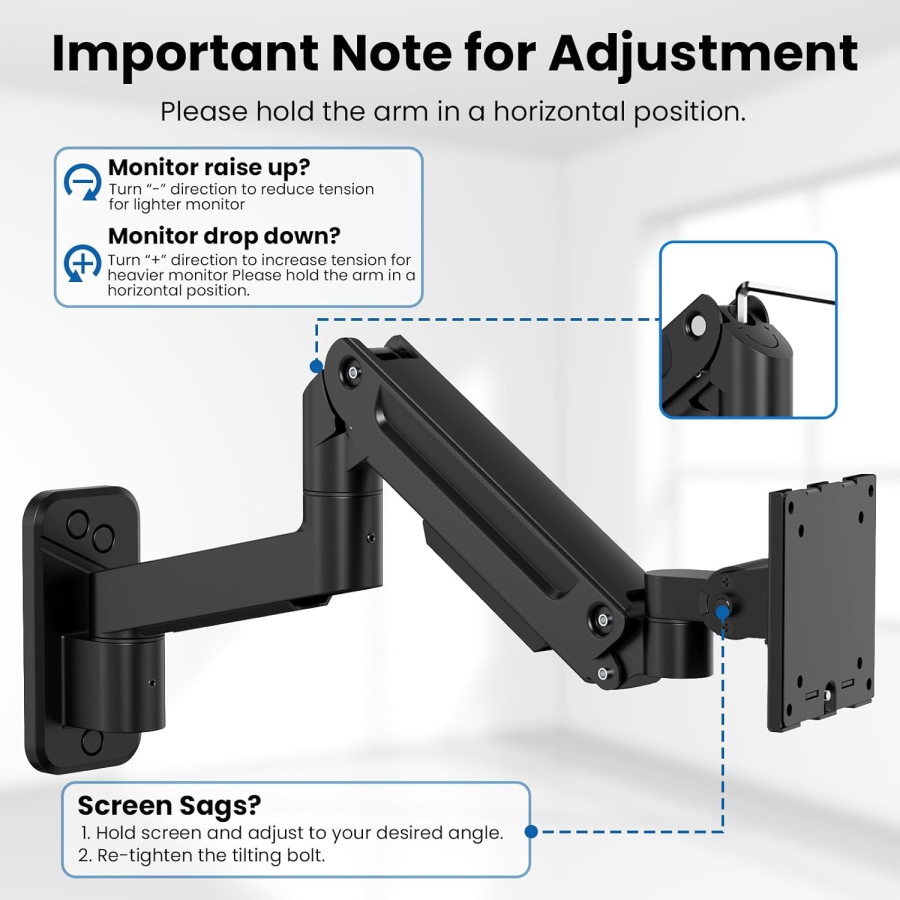 PUTORSEN Heavy Duty Monitor Wall Mount for 17–49 Inch