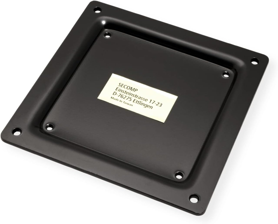 ROLINE VESA Adapter 75x75 to 100x100 mm – Adapter Plate for Monitor Mounts (Stable steel extension for attaching VESA 100 screens to VESA 75 arms – Incl. screws & scratch protection)