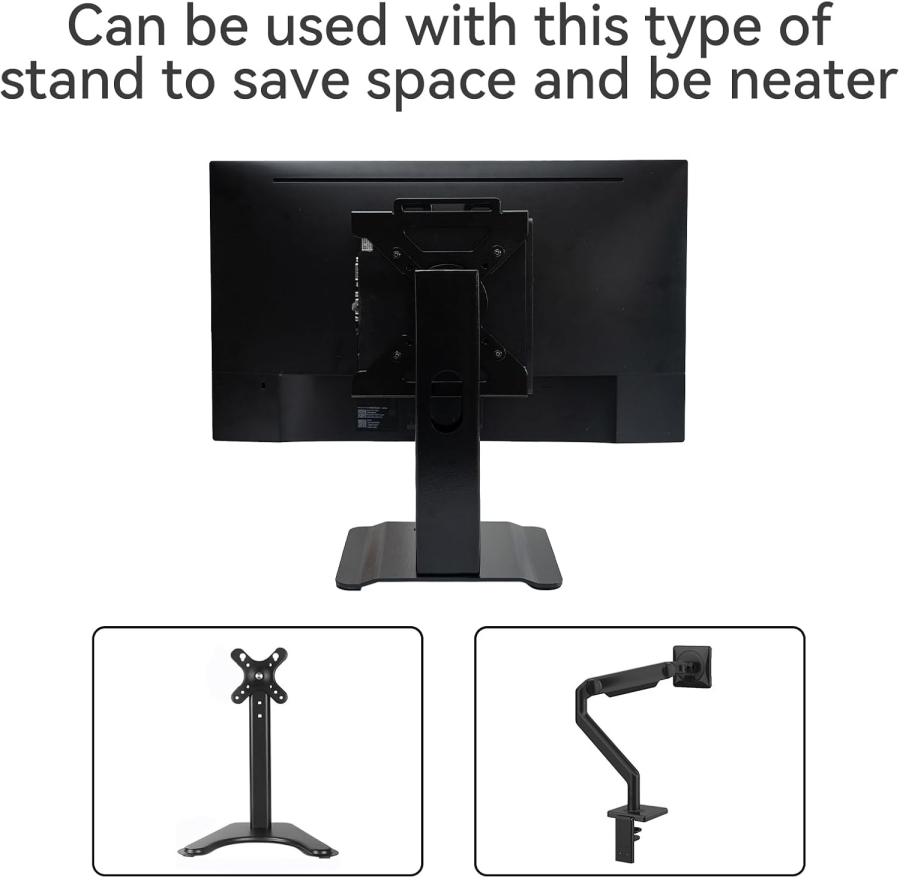 Shinar Metal Mount for HP Desktop Mini, ProDesk & EliteDesk (Universal Mounting Bracket for HP Mini PCs – VESA 75x75/100x100, Under-Desk & Wall Mounting up to 5 kg.)