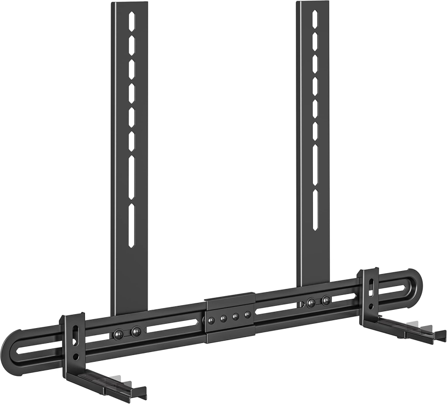 USX-MOUNT Universal Soundbar Mount for Soundbars with & without Holes (Adjustable TV & Wall Mount with Anti-Slip Base (87.5–154 mm) up to 6 kg Load Capacity.)